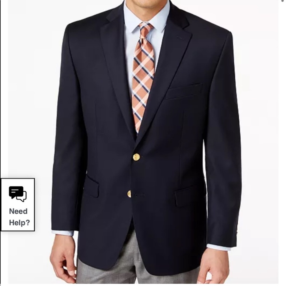 Lauren Ralph Lauren Classic Mens Wool Blazer Sport Coat Gold Buttons Preppy 46R - Picture 13 of 13